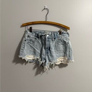 We The Free Light Blue Cutoff Jean Shorts